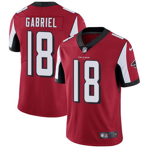Nike Falcons #18 Taylor Gabriel Red Team Color Men's Stitched NFL Vapor Untouchable Limited Jersey