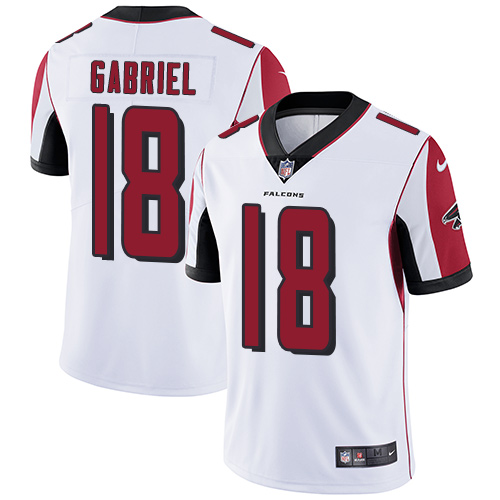 Nike Falcons #18 Taylor Gabriel White Men's Stitched NFL Vapor Untouchable Limited Jersey