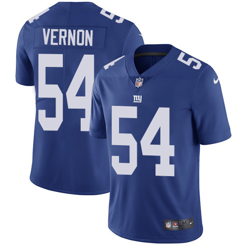 Nike Giants #54 Olivier Vernon Royal Blue Team Color Men's Stitched NFL Vapor Untouchable Limited Je