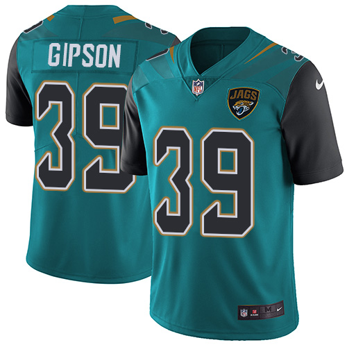 Nike Jaguars #39 Tashaun Gipson Teal Green Team Color Men's Stitched NFL Vapor Untouchable Limited J