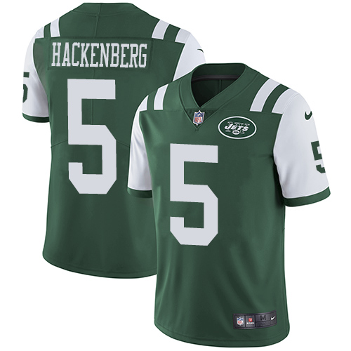 Nike Jets #5 Christian Hackenberg Green Team Color Men's Stitched NFL Vapor Untouchable Limited Jers
