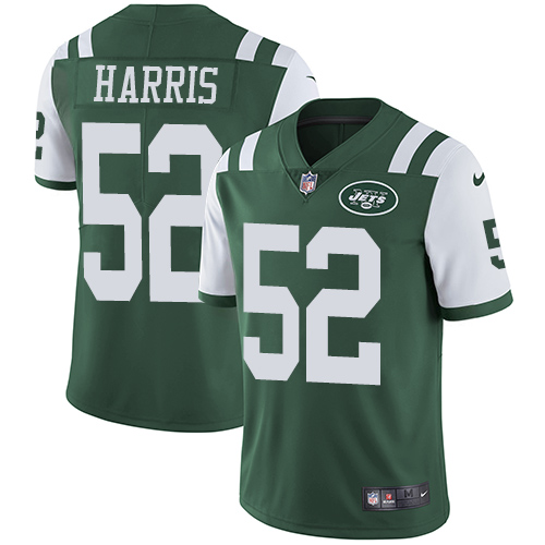 Nike Jets #52 David Harris Green Team Color Men's Stitched NFL Vapor Untouchable Limited Jersey