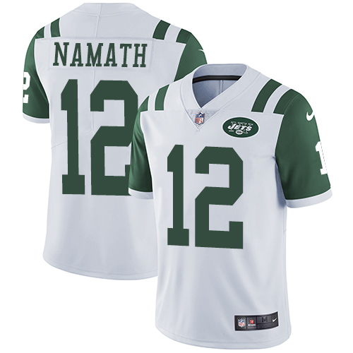 Nike Jets #12 Joe Namath White Men's Stitched NFL Vapor Untouchable Limited Jersey