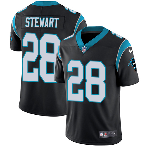 Nike Panthers #28 Jonathan Stewart Black Team Color Men's Stitched NFL Vapor Untouchable Limited Jer - Click Image to Close