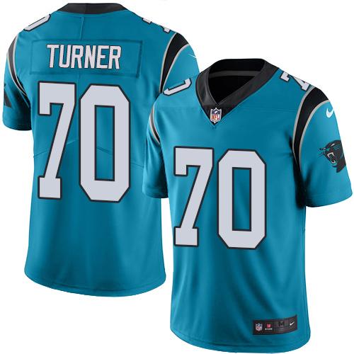 Nike Panthers #70 Trai Turner Blue Alternate Men's Stitched NFL Vapor Untouchable Limited Jersey