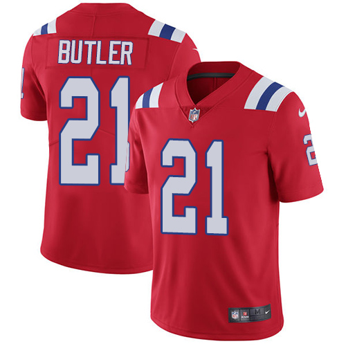 Nike Patriots #21 Malcolm Butler Red Alternate Men's Stitched NFL Vapor Untouchable Limited Jersey