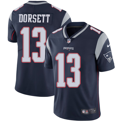 Nike Patriots #13 Phillip Dorsett Navy Blue Team Color Men's Stitched NFL Vapor Untouchable Limited