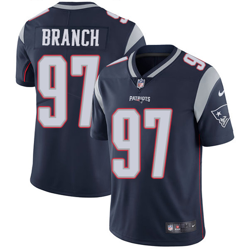 Nike Patriots #97 Alan Branch Navy Blue Team Color Men's Stitched NFL Vapor Untouchable Limited Jers