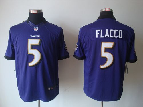 Nike Ravens #5 Joe Flacco Purple Team Color Men's Stitched NFL Vapor Untouchable Limited Jersey