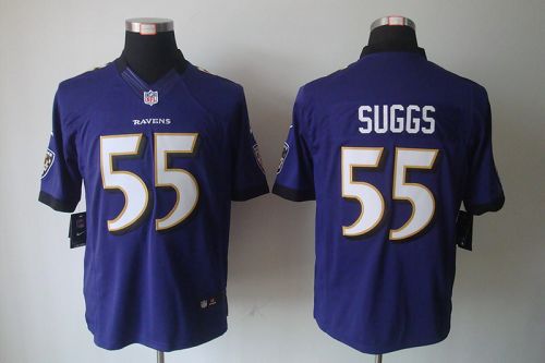 Nike Ravens #55 Terrell Suggs Purple Team Color Men's Stitched NFL Vapor Untouchable Limited Jersey - Click Image to Close