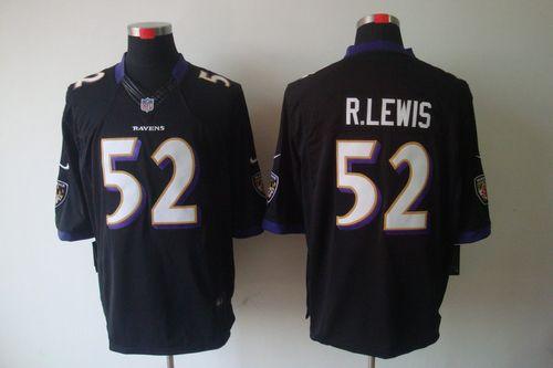 Nike Ravens #52 Ray Lewis Black Alternate Men's Stitched NFL Vapor Untouchable Limited Jersey