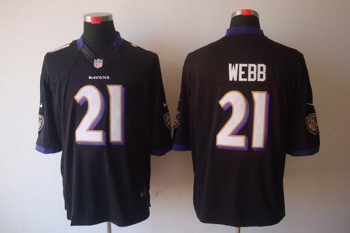 Nike Ravens #21 Lardarius Webb Black Alternate Men's Stitched NFL Vapor Untouchable Limited Jersey