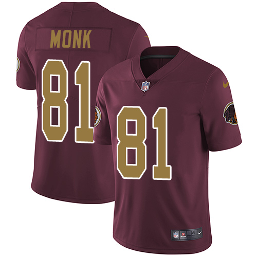 Nike Redskins #81 Art Monk Burgundy Red Alternate Men's Stitched NFL Vapor Untouchable Limited Jerse