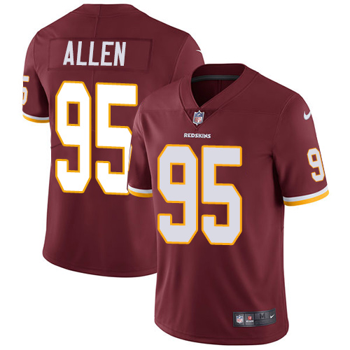 Nike Redskins #95 Jonathan Allen Burgundy Red Team Color Men's Stitched NFL Vapor Untouchable Limite