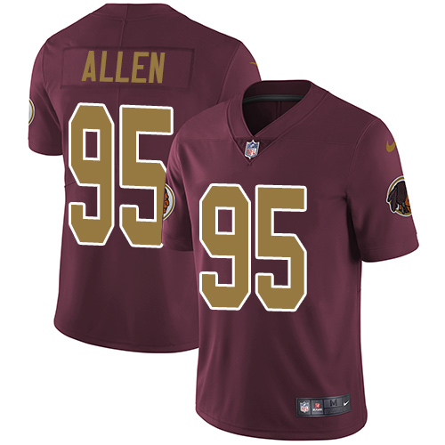 Nike Redskins #95 Jonathan Allen Burgundy Red Alternate Men's Stitched NFL Vapor Untouchable Limited