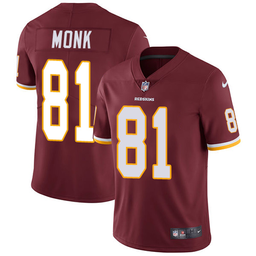 Nike Redskins #81 Art Monk Burgundy Red Team Color Men's Stitched NFL Vapor Untouchable Limited Jers