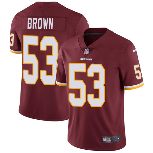 Nike Redskins #53 Zach Brown Burgundy Red Team Color Men's Stitched NFL Vapor Untouchable Limited Je