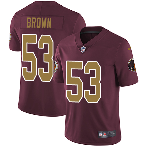 Nike Redskins #53 Zach Brown Burgundy Red Alternate Men's Stitched NFL Vapor Untouchable Limited Jer