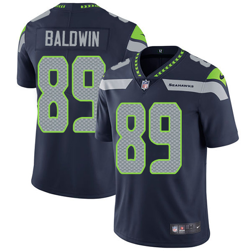 Nike Seahawks #89 Doug Baldwin Steel Blue Team Color Men's Stitched NFL Vapor Untouchable Limited Je