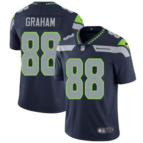 Nike Seahawks #88 Jimmy Graham Steel Blue Team Color Men's Stitched NFL Vapor Untouchable Limited Je