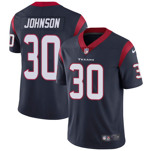 Nike Texans #30 Kevin Johnson Navy Blue Team Color Men's Stitched NFL Vapor Untouchable Limited Jers