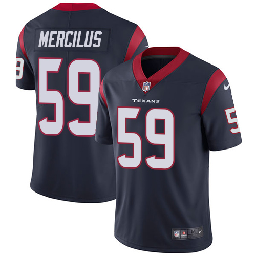 Nike Texans #59 Whitney Mercilus Navy Blue Team Color Men's Stitched NFL Vapor Untouchable Limited J