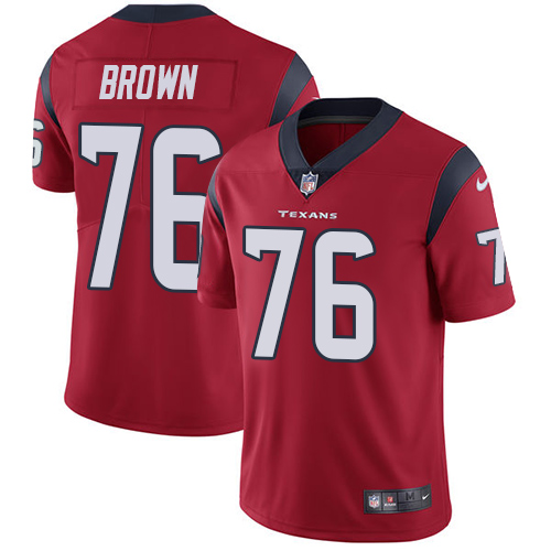 Nike Texans #76 Duane Brown Red Alternate Men's Stitched NFL Vapor Untouchable Limited Jersey