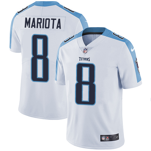 Nike Titans #8 Marcus Mariota White Men's Stitched NFL Vapor Untouchable Limited Jersey