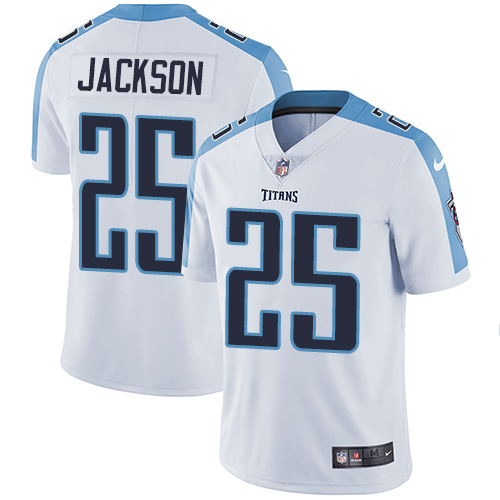 Nike Titans #25 Adoree' Jackson White Men's Stitched NFL Vapor Untouchable Limited Jersey