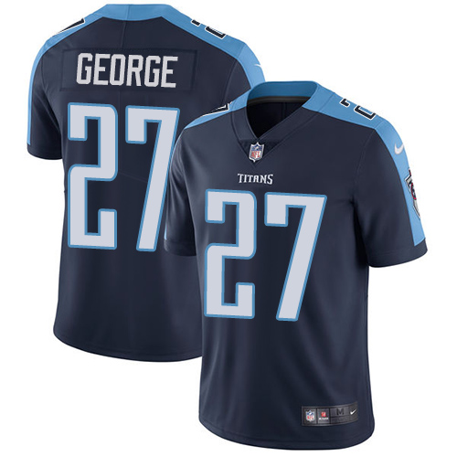 Nike Titans #27 Eddie George Navy Blue Alternate Men's Stitched NFL Vapor Untouchable Limited Jersey