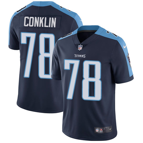 Nike Titans #78 Jack Conklin Navy Blue Alternate Men's Stitched NFL Vapor Untouchable Limited Jersey