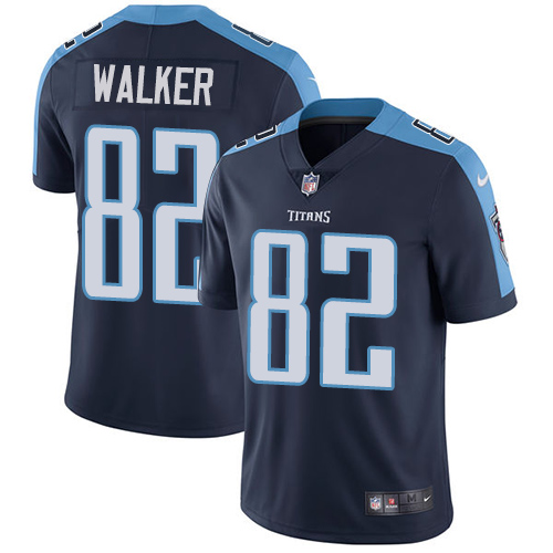 Nike Titans #82 Delanie Walker Navy Blue Alternate Men's Stitched NFL Vapor Untouchable Limited Jers