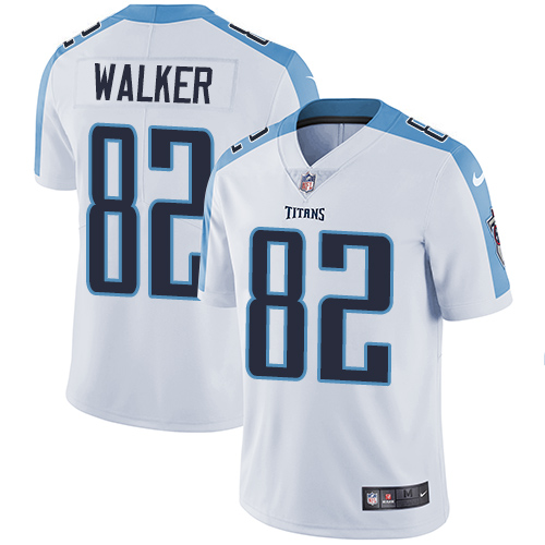 Nike Titans #82 Delanie Walker White Men's Stitched NFL Vapor Untouchable Limited Jersey