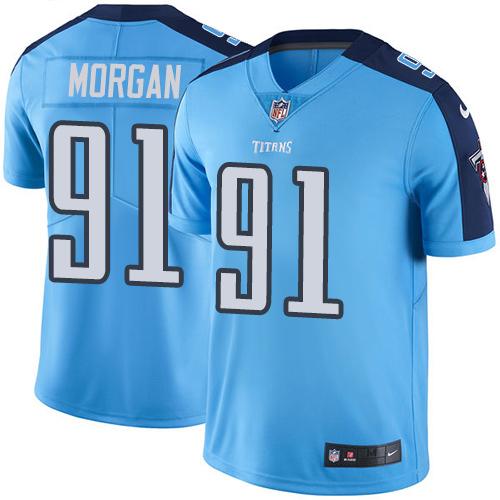 Nike Titans #91 Derrick Morgan Light Blue Team Color Men's Stitched NFL Vapor Untouchable Limited Je
