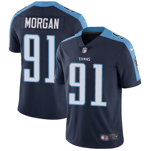 Nike Titans #91 Derrick Morgan Navy Blue Alternate Men's Stitched NFL Vapor Untouchable Limited Jers