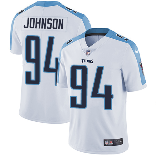 Nike Titans #94 Austin Johnson White Men's Stitched NFL Vapor Untouchable Limited Jersey
