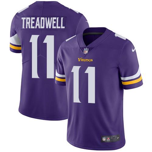 Nike Vikings #11 Laquon Treadwell Purple Team Color Men's Stitched NFL Vapor Untouchable Limited Jer