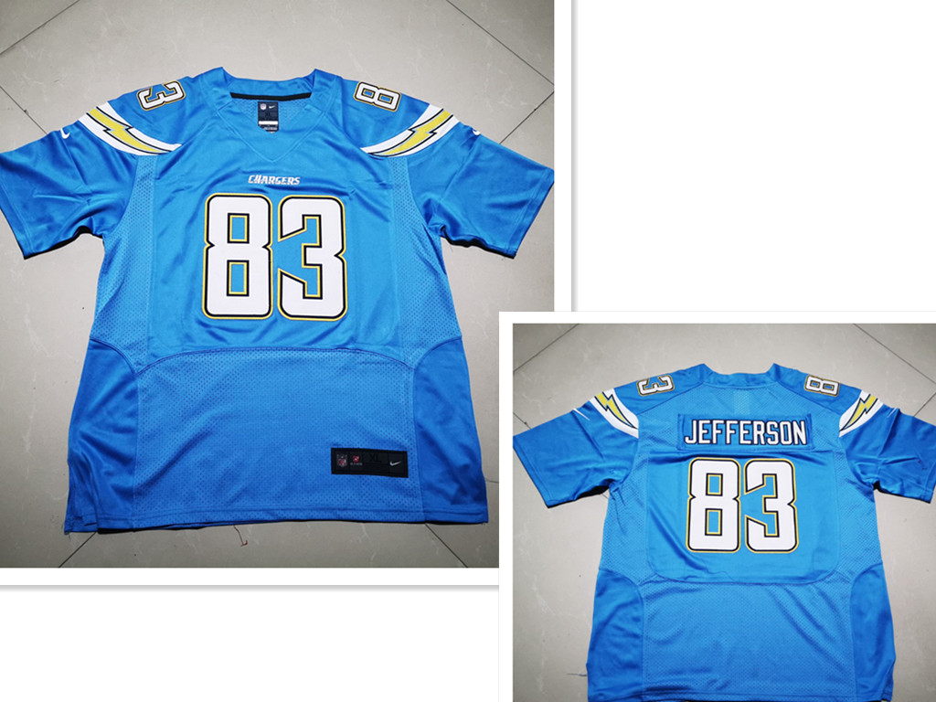 Los Angeles Chargers #83 John Jefferson Light Blue Elite jerseys