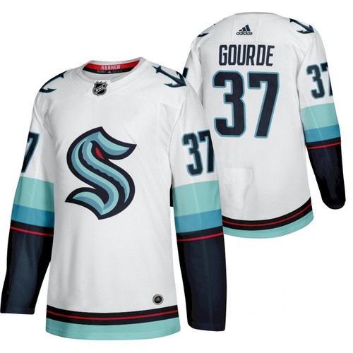 Seattle Kraken #37 Yanni Gourde 2022 Away White Jersey