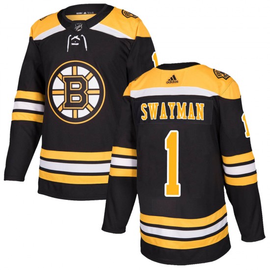 Boston Bruins #1 Jeremy Swayman Authentic Home Jersey - Black