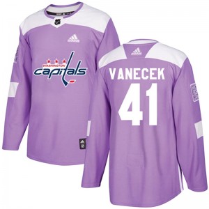 Washington Capitals #41 Vitek Vanecek Authentic Fights Cancer Practice Jersey - Purple