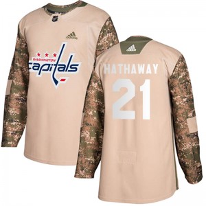 Washington Capitals #21 Garnet Hathaway Authentic Veterans Day Practice Jersey - Camo