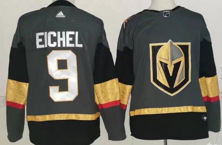 Vegas Golden Knights #9 Jack Eichel Grey Home Authentic Stitched NHL Jersey