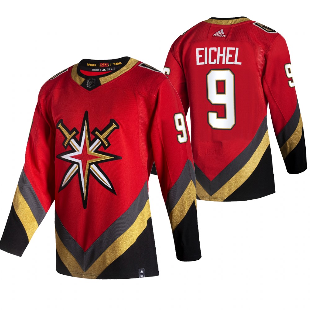 Jack Eichel Vegas Golden Knights #9 Red 2021 Reverse Retro Jersey