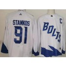 Tampa Bay Lightning #91 Steven Stamkos White 2022 Stadium Series Authentic Jersey