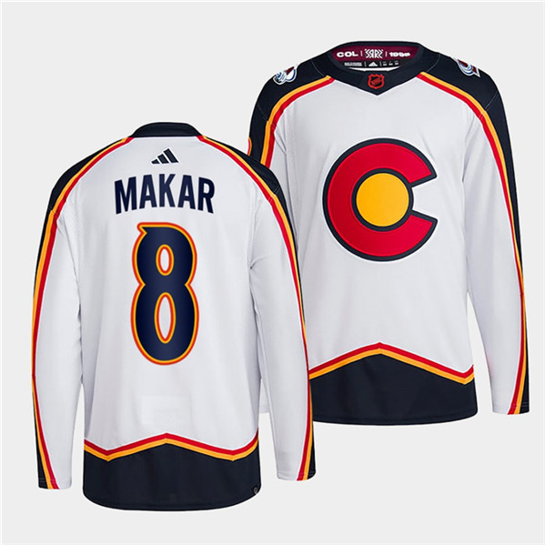 Colorado Avalanche #8 Cale Makar White 2022-23 Reverse Retro Stitched Jersey