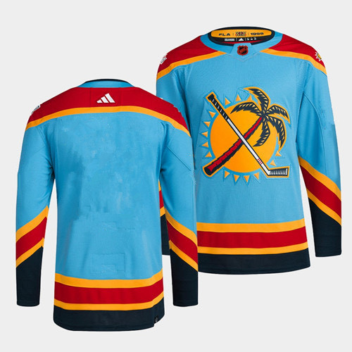 Florida Panthers Blank Blue 2022 Reverse Retro Stitched Jersey