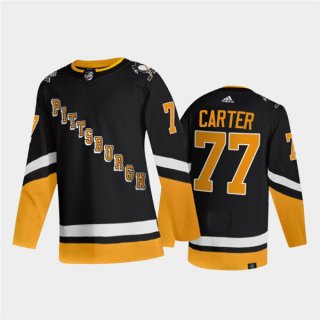 Pittsburgh Penguins #77 Jeff Carter Black 2021-2022 Stitched Jersey