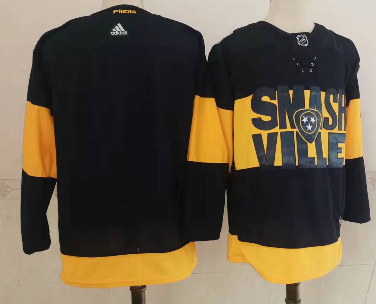 Nashville Predators Blank Black 2022 Stadium Series Stitched NHL Jersey