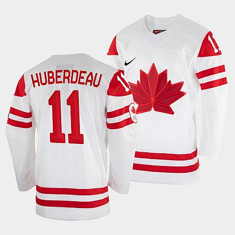 Jonathan Huberdeau Canada Hockey White 2022 Beijing Winter Olympic #11 Home Jersey